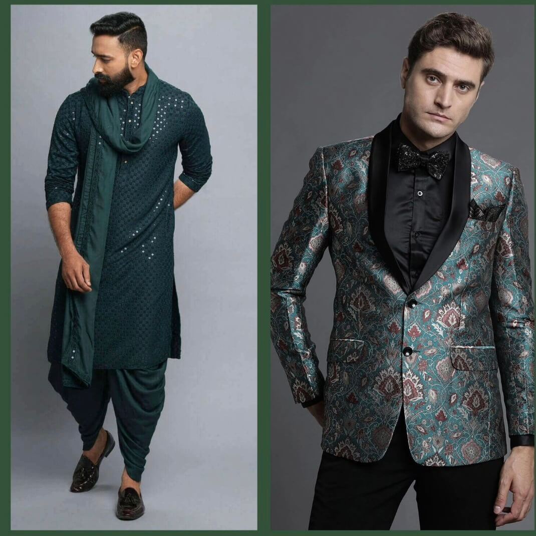 Green Kurta Pyjama Dupatta Set