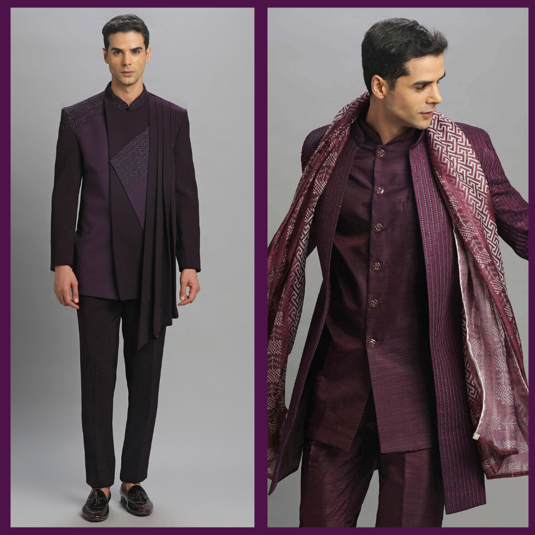 Rich Purple Sherwani