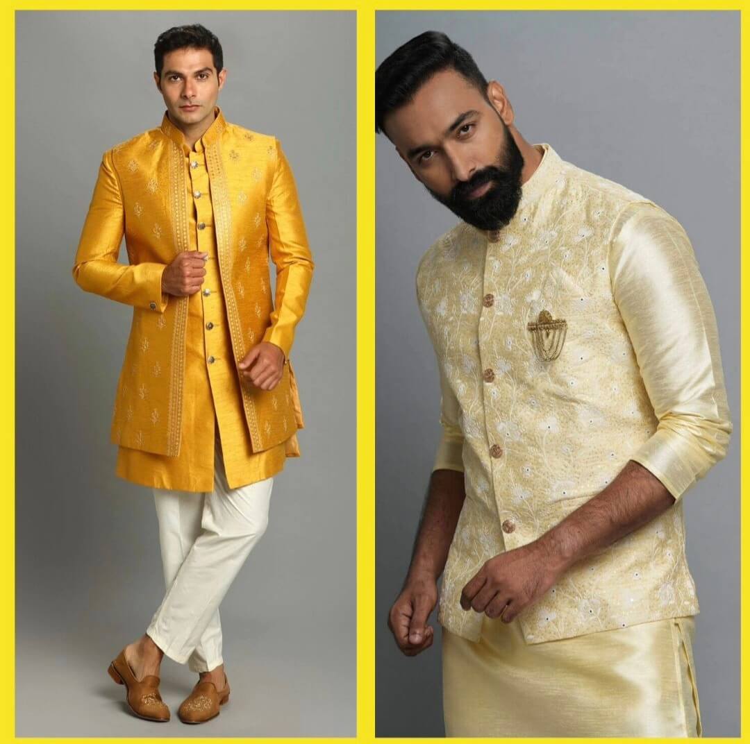 Mustard Yellow Sherwani