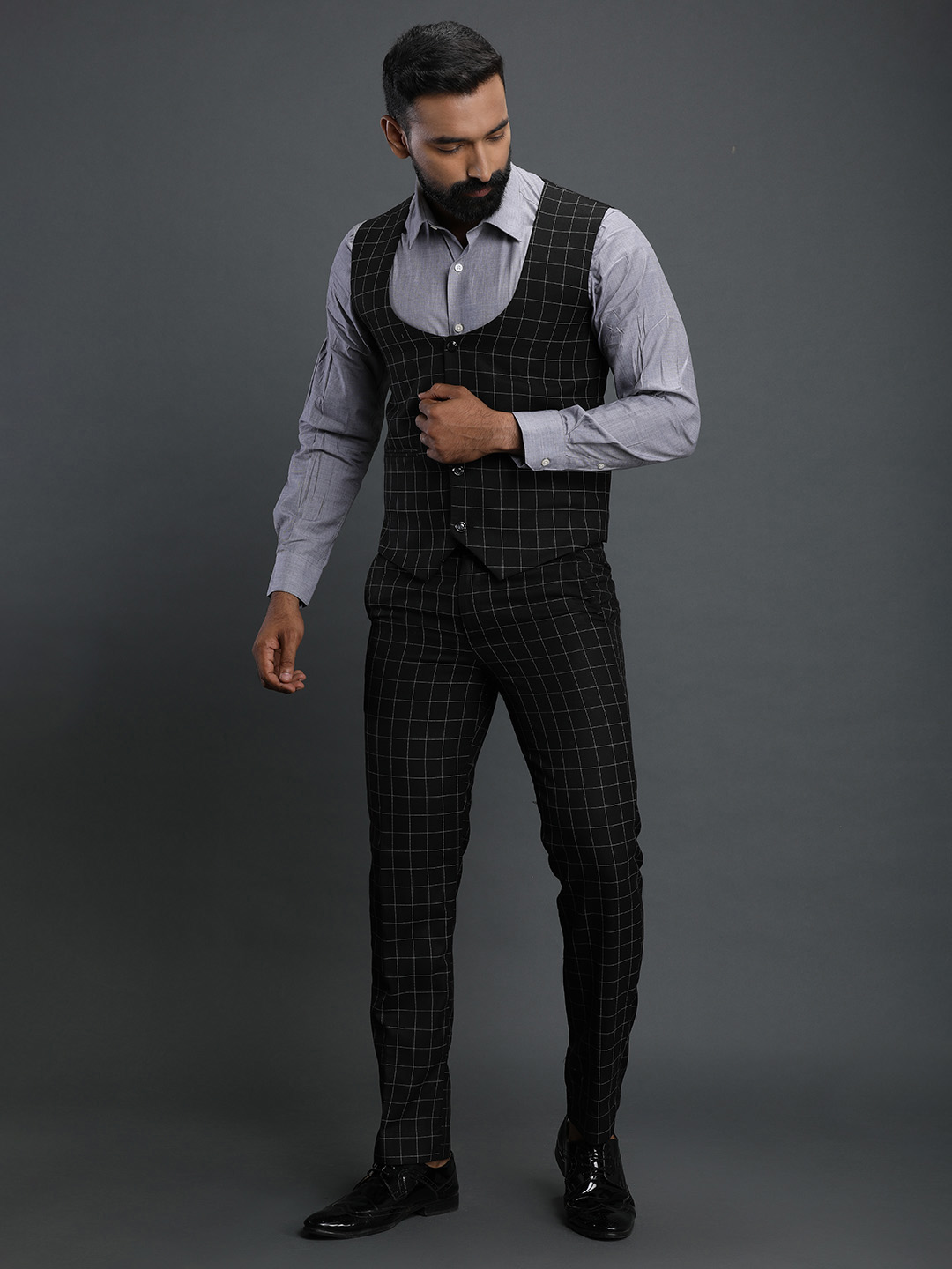 Black Checks 3 Piece Suit