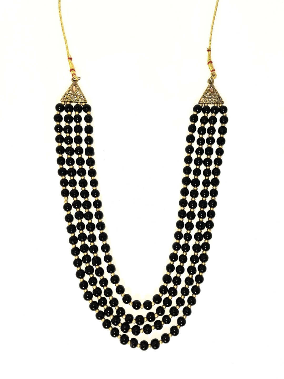 Black Elegant Pearls Maala