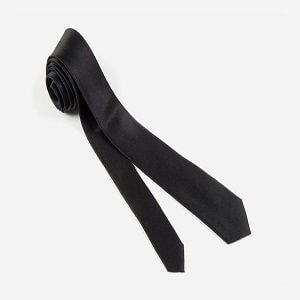 displaying image of Black Slim Fit Tie