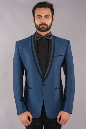 Rent/Buy Blue 2 Piping Blazer | Home Trial | Free Delivery | CandidMen