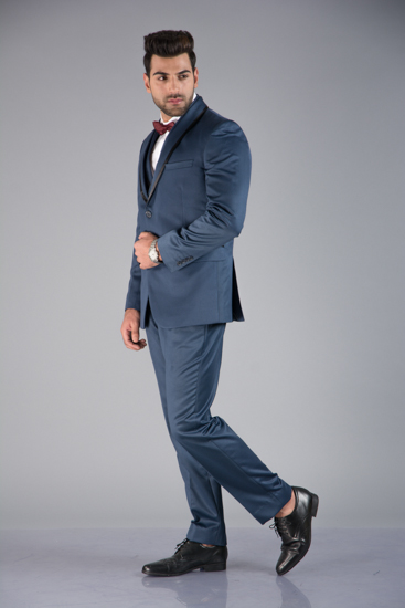 Rent/Buy 3 piece Blue Tux | Home Trial | Free Delivery | CandidMen