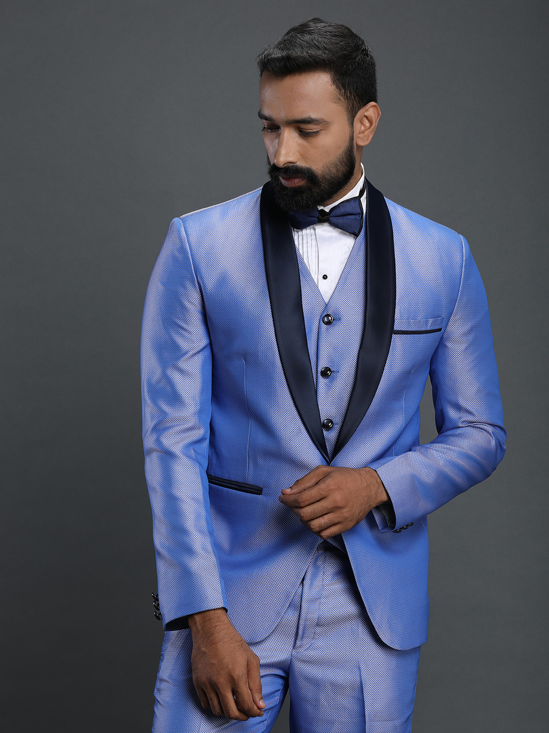 Rent/Buy Blue Bridal 3 Piece Suit | Home Trial | Free Delivery | CandidMen
