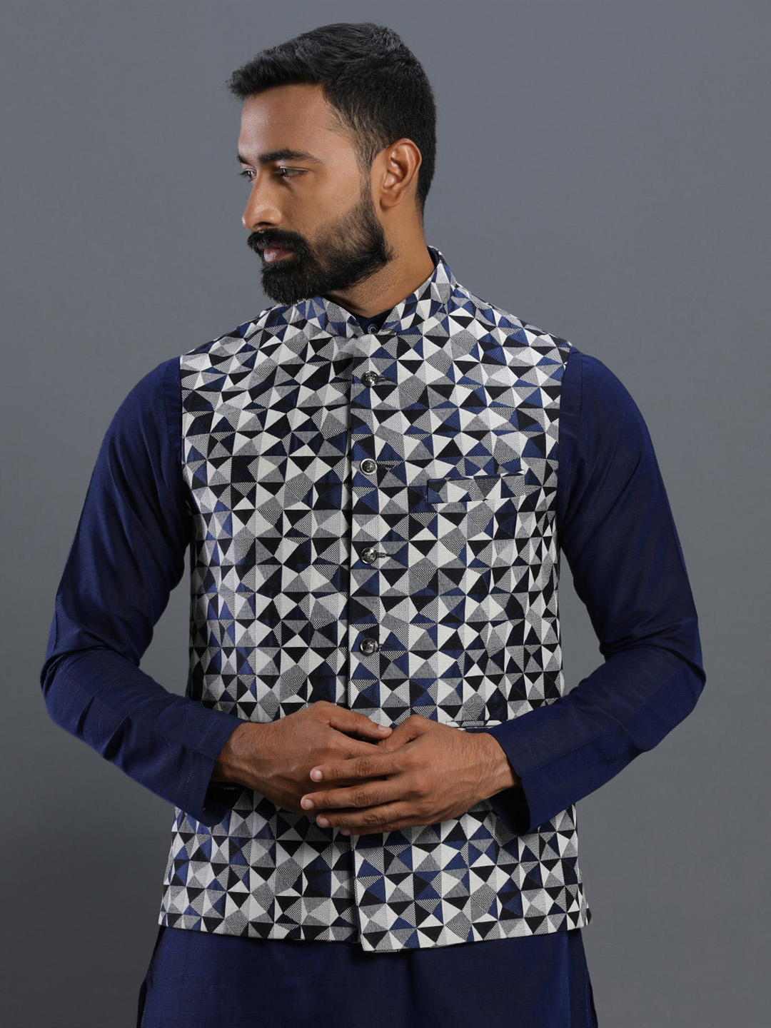Blue Designer Kurta Pyjama Set