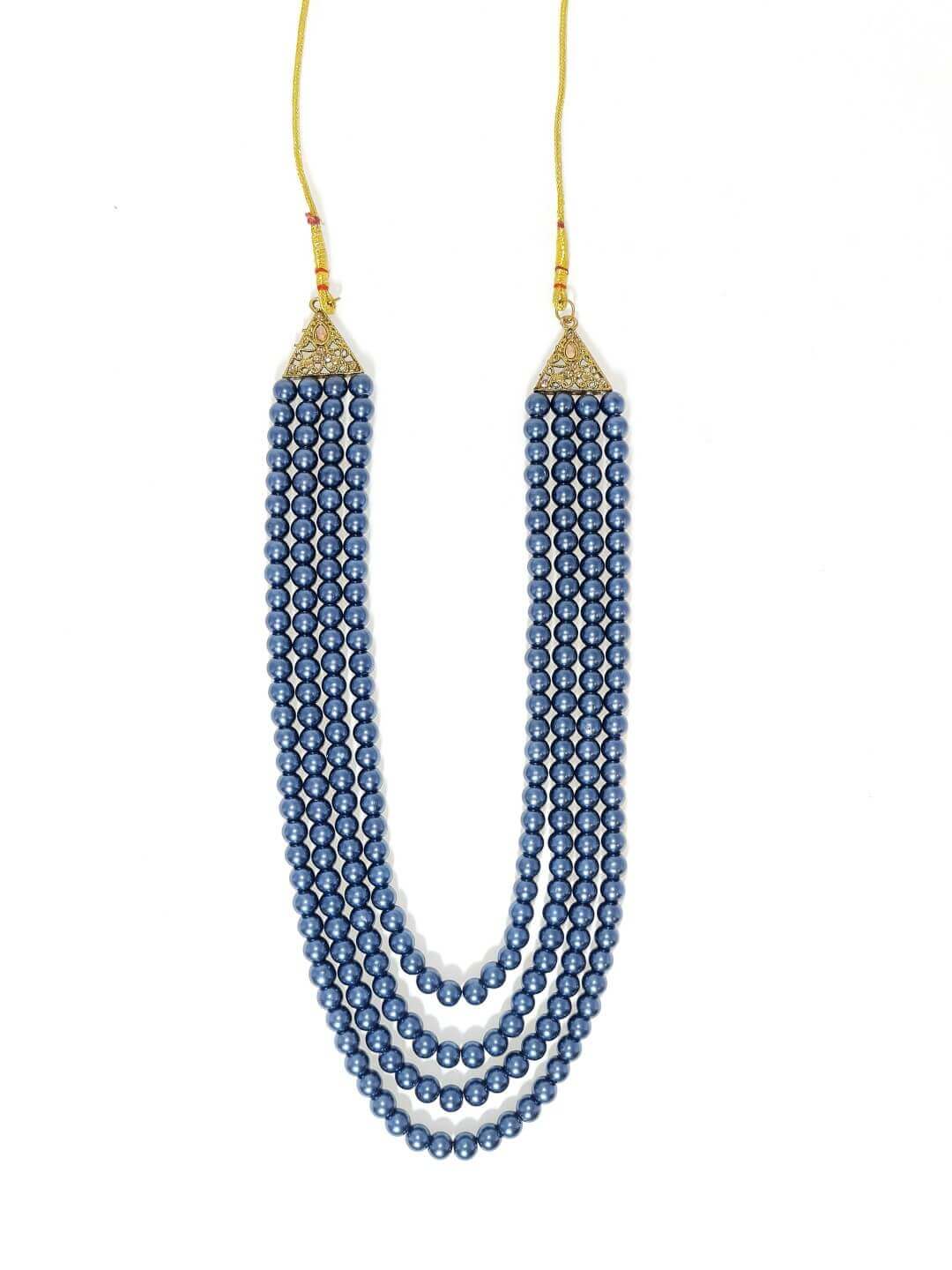 Blue Elegant Pearls Maala