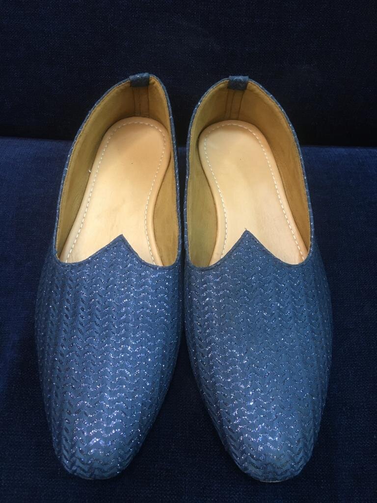 displaying image of Blue Shimmer Shoe