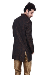 displaying image of brown sherwani