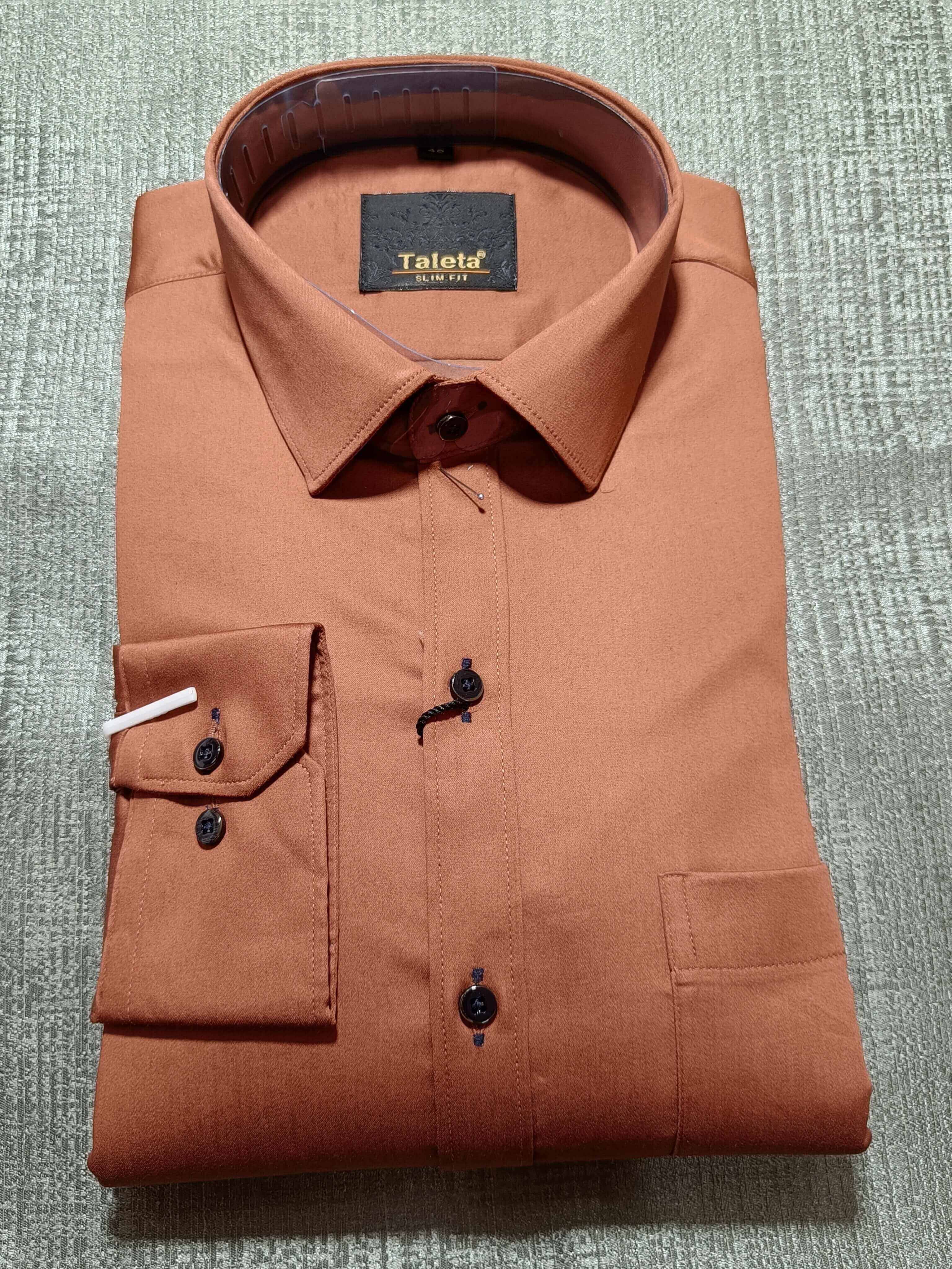 displaying image of Burnt Orange Solid Shirt