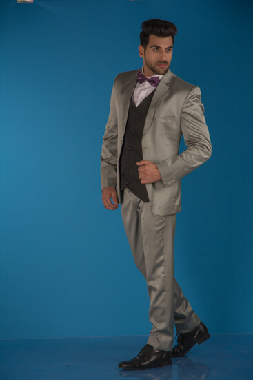 displaying image of Cement Grey 3 piece Suit
