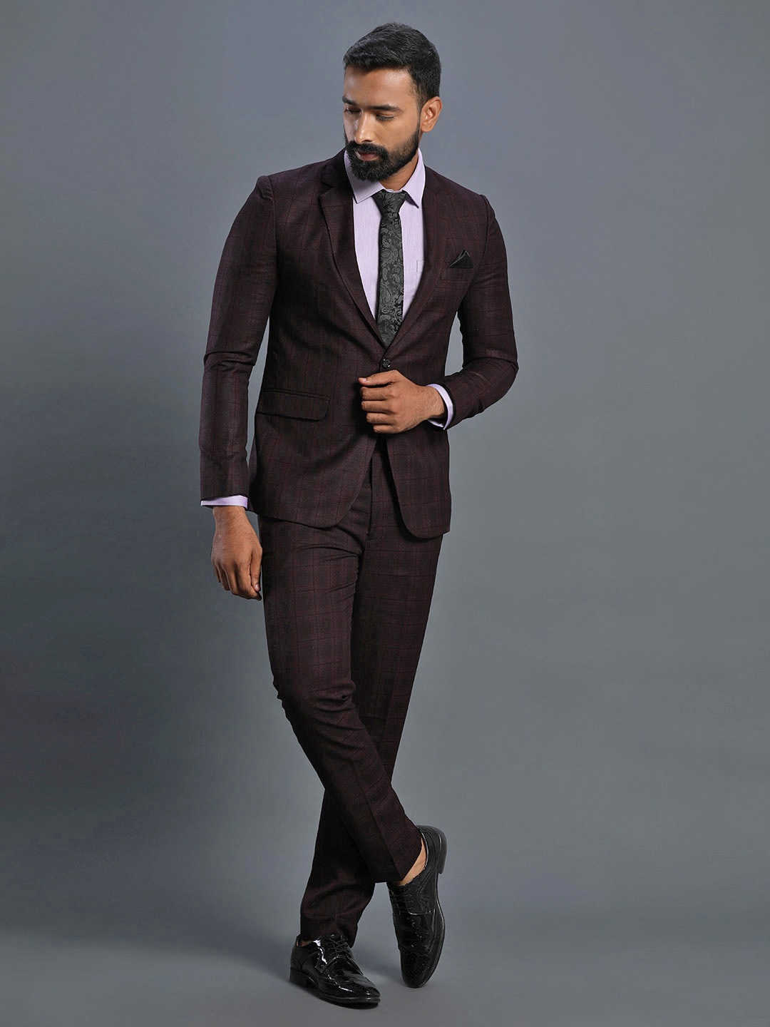 dark-maroon-checks-2-piece-suit