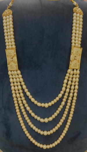 Golden Stone Pearl Mala