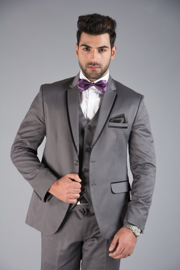 Rent/Buy 3 piece Grey Suit | Home Trial | Free Delivery | CandidMen