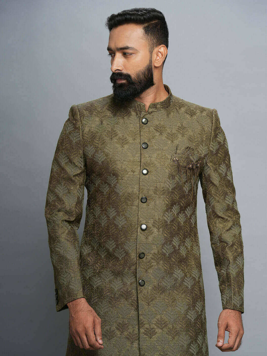 green-self-embroidered-indowestern