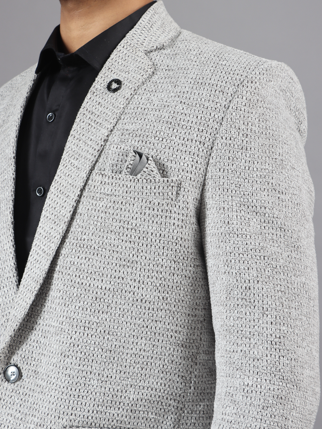 displaying image of Grey Thick Tweed Suit