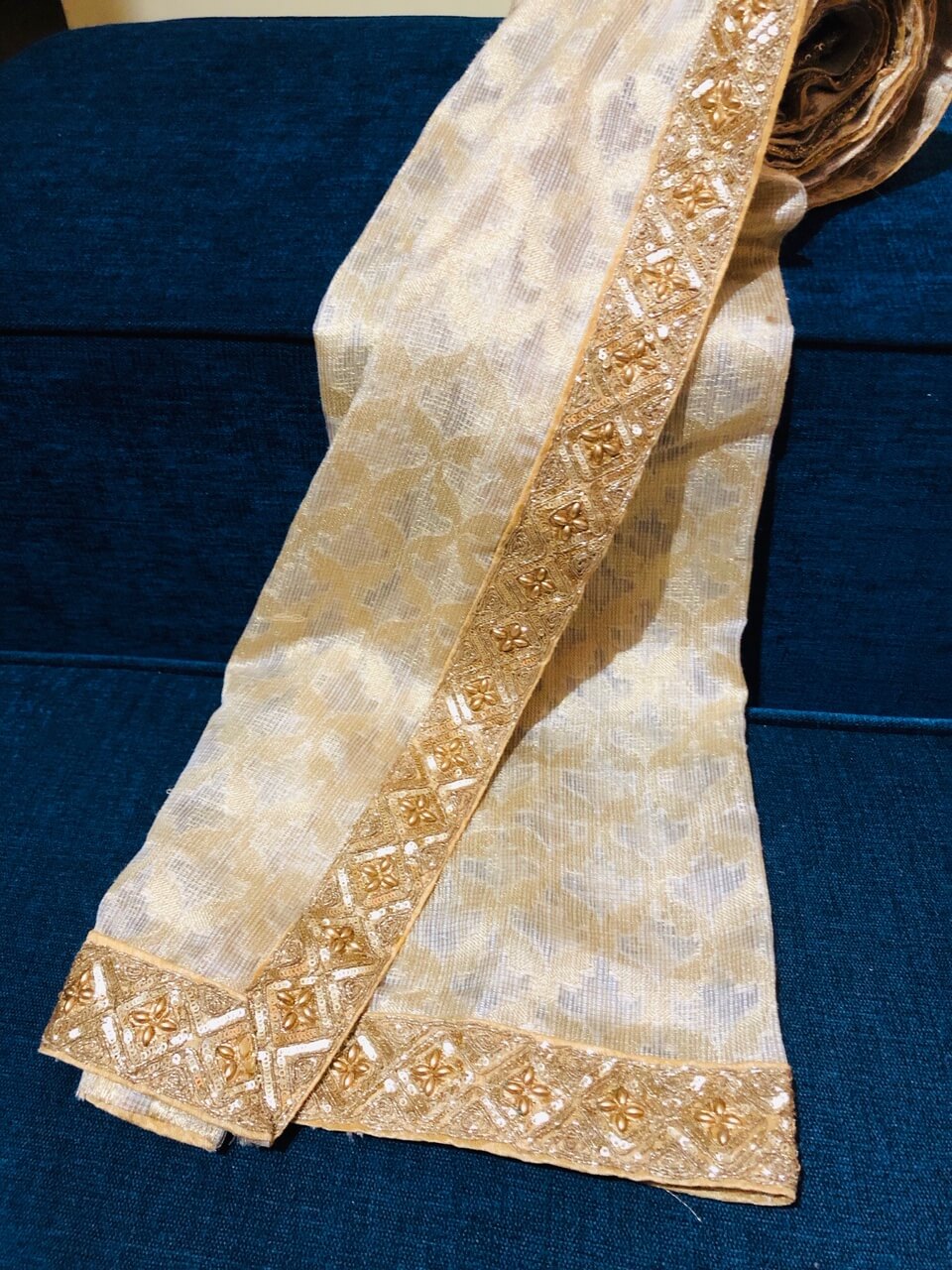 Light Cream Sherwani Dupatta