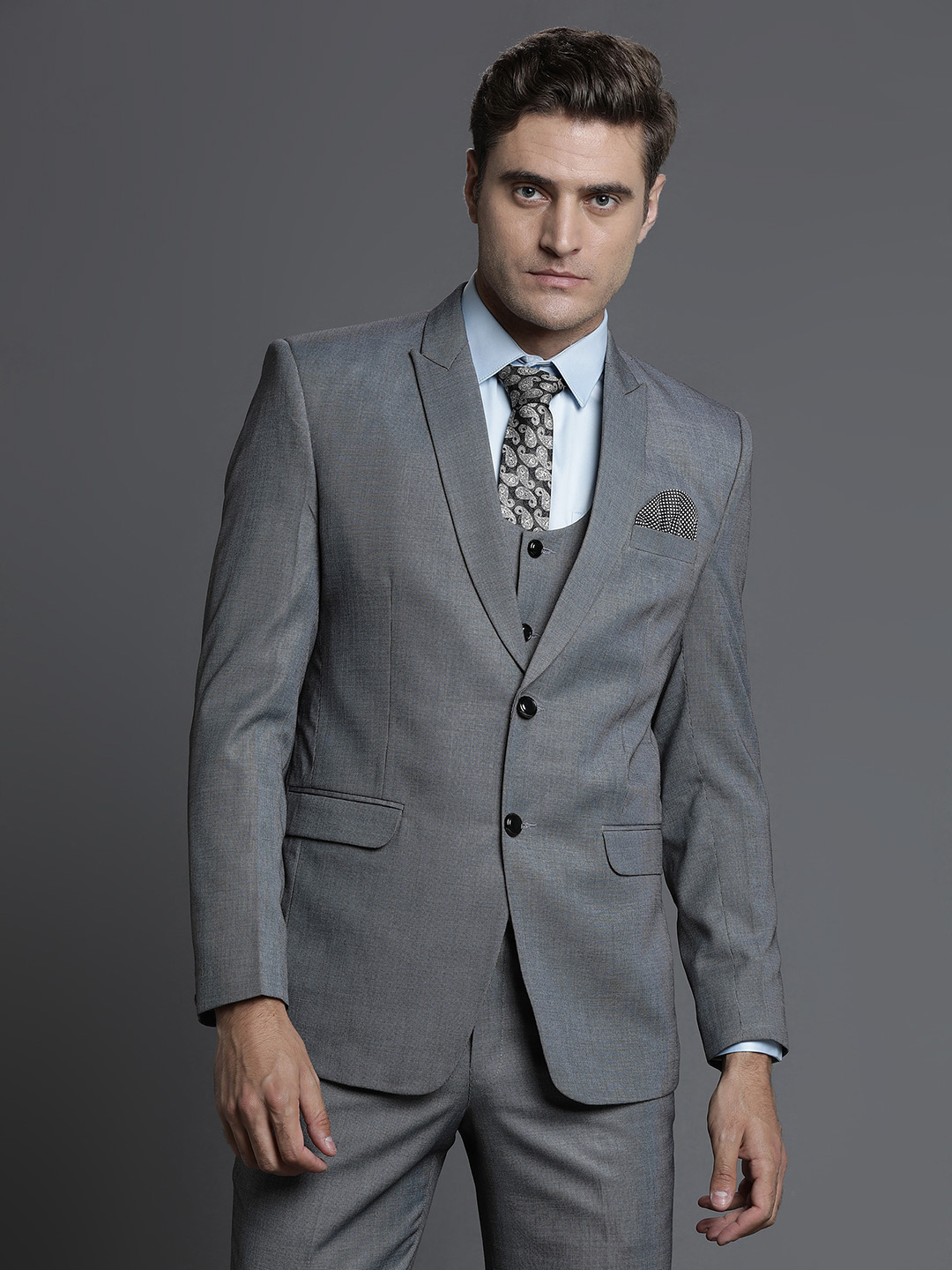 Rent/Buy Light Grey 3 Piece Groomsmen Suit | Home Trial | Free Delivery ...