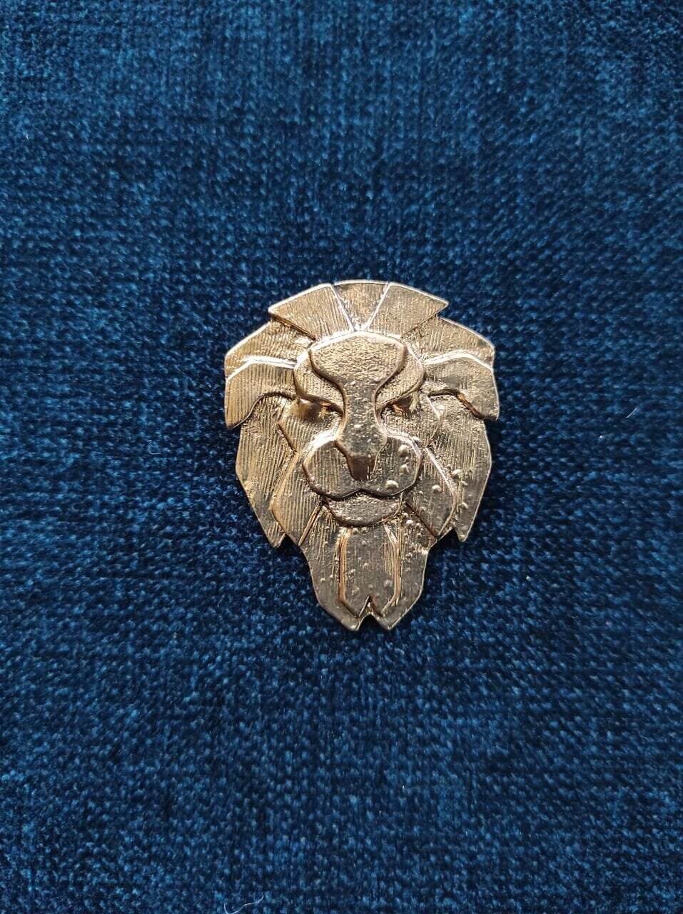 Lion Gold Metal Brooch