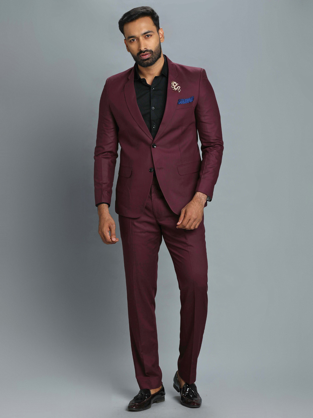 Rent Buy Maroon 2 Piece Suit Home Trial Free Delivery Candidmen