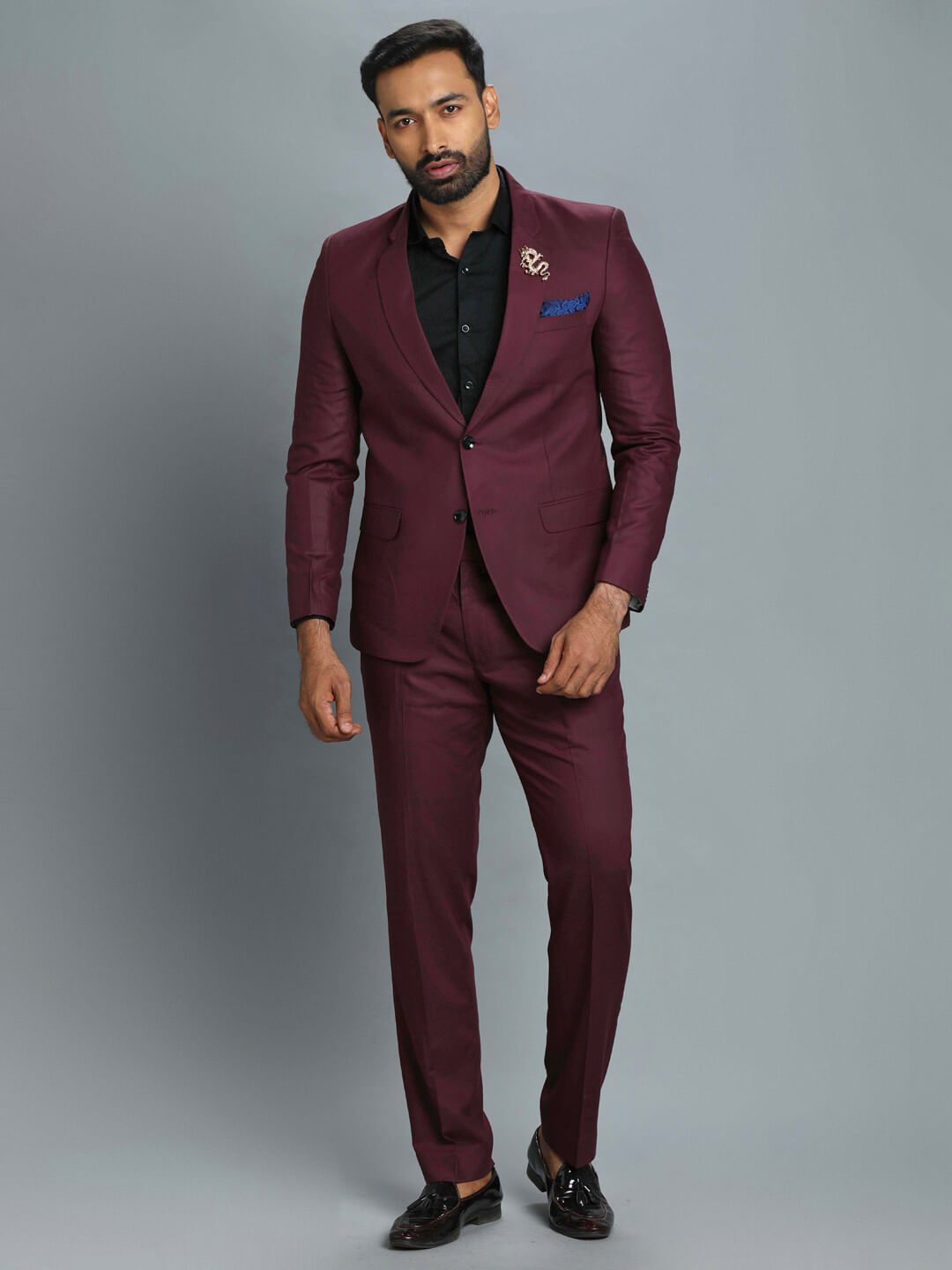maroon-2-piece-suit