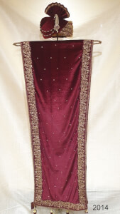 Maroon Booti Embellished Dupatta