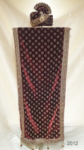 displaying image of Maroon Heavy Embellished Dupatta