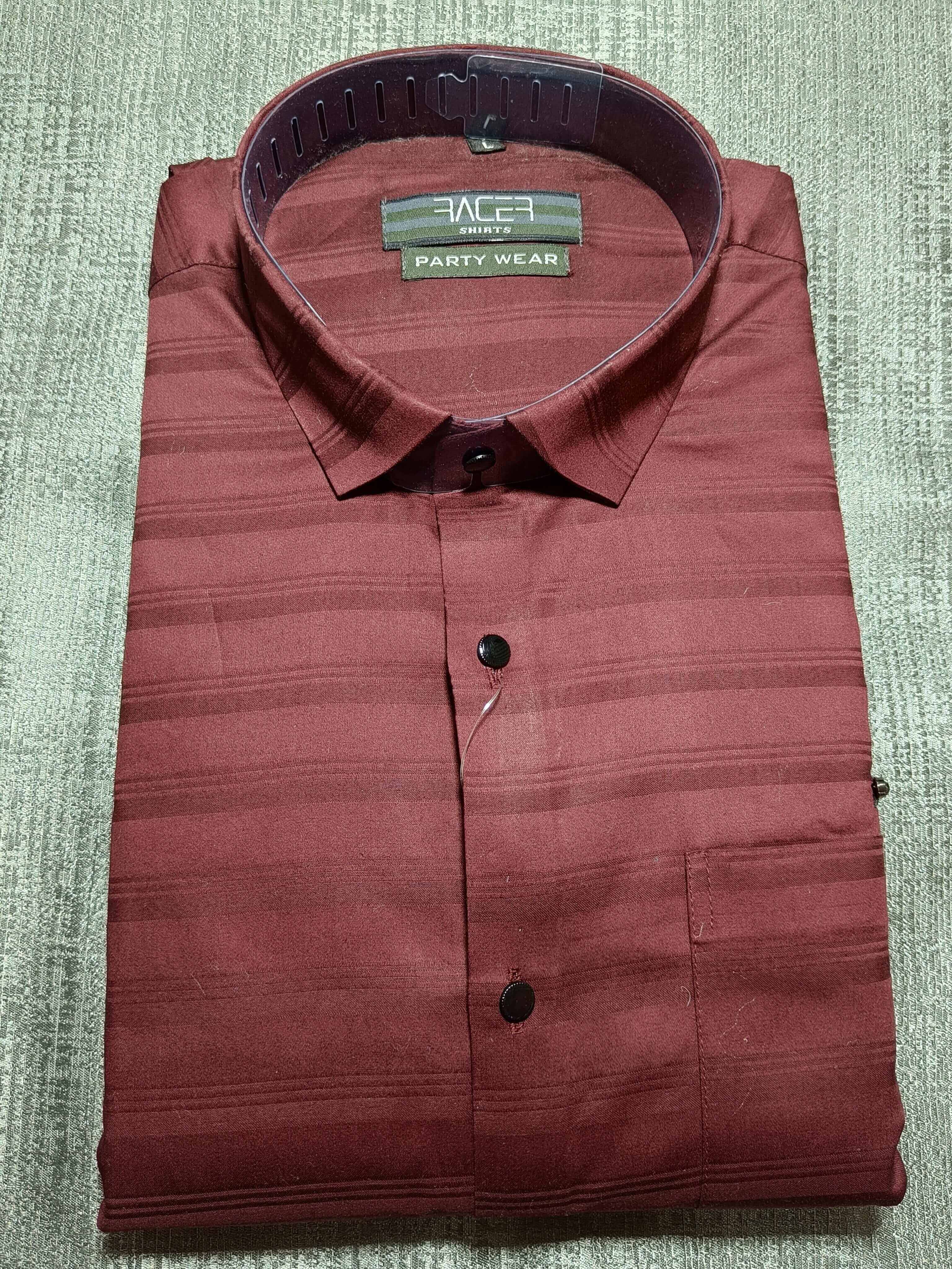 Maroon Stripes Clubwear Shirt