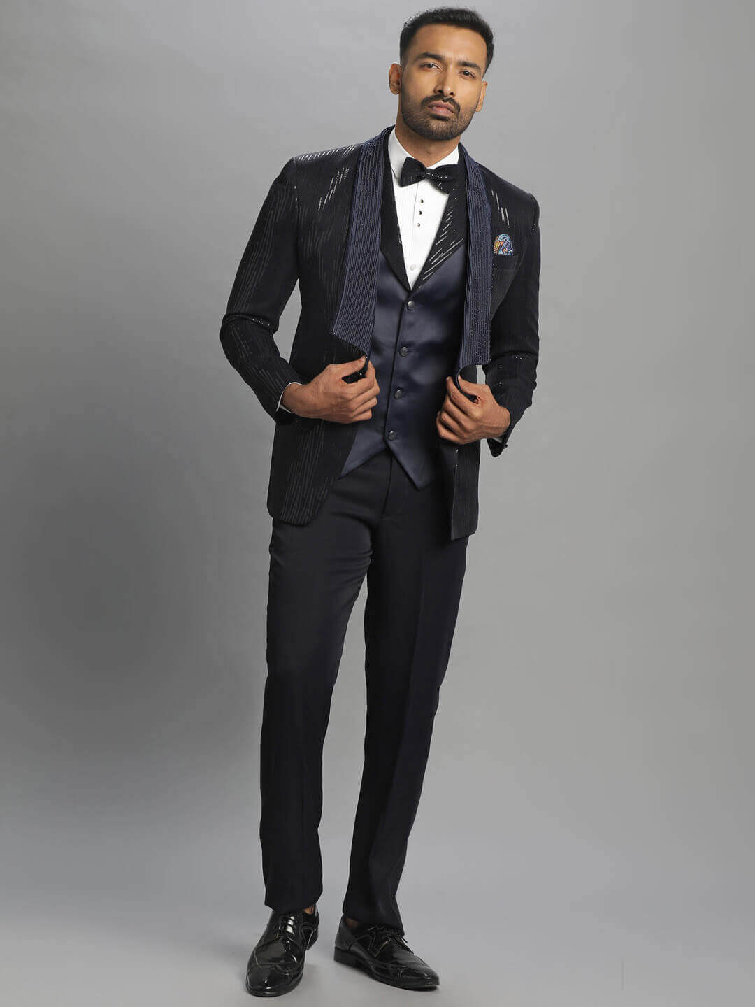 displaying image of Navy blue Designer Special Tuxedo