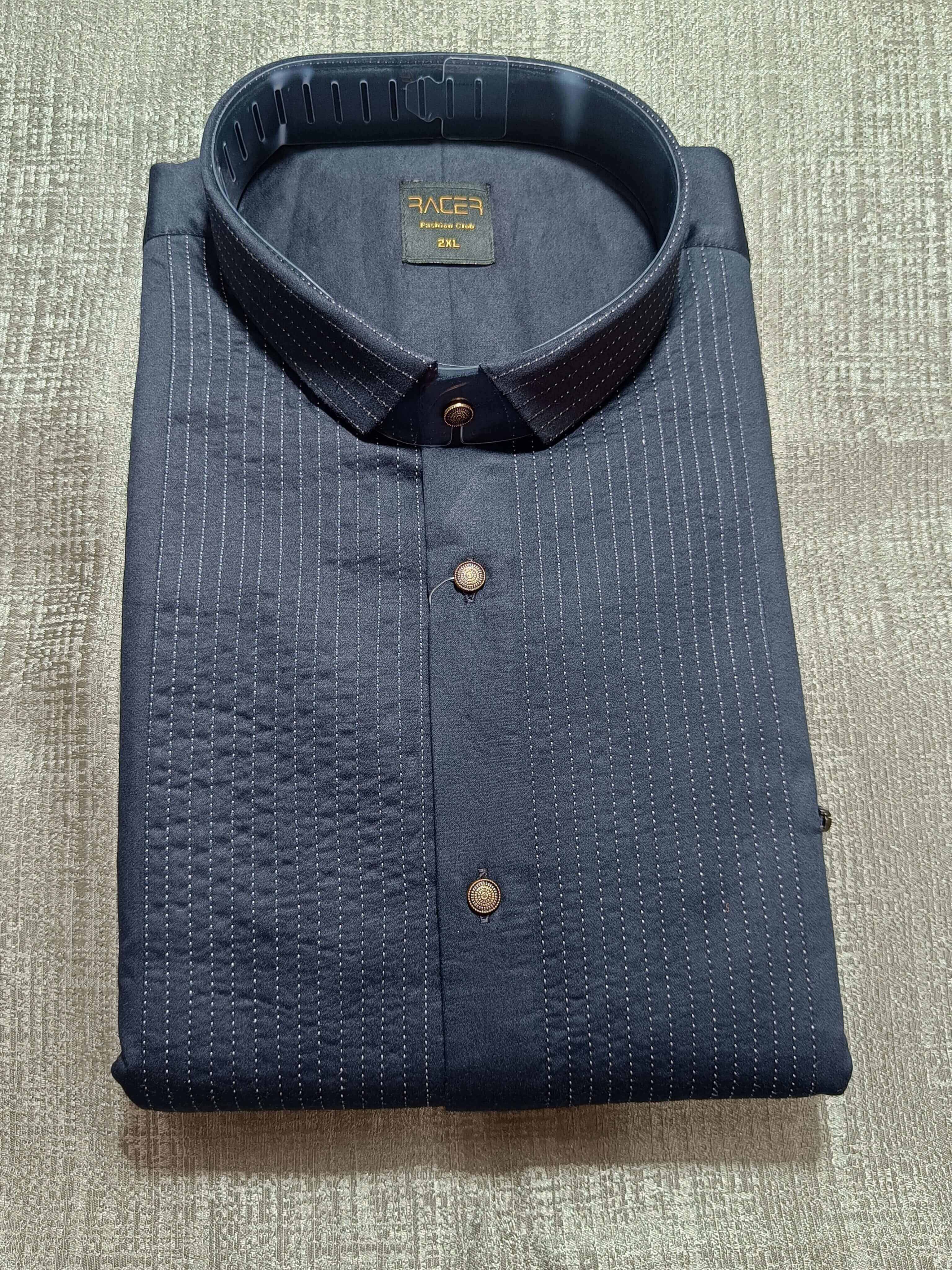 NavyBlue Vertical Clubwear Shirt