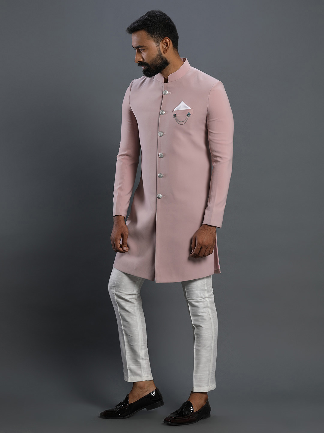 displaying image of Peach IndoWestern