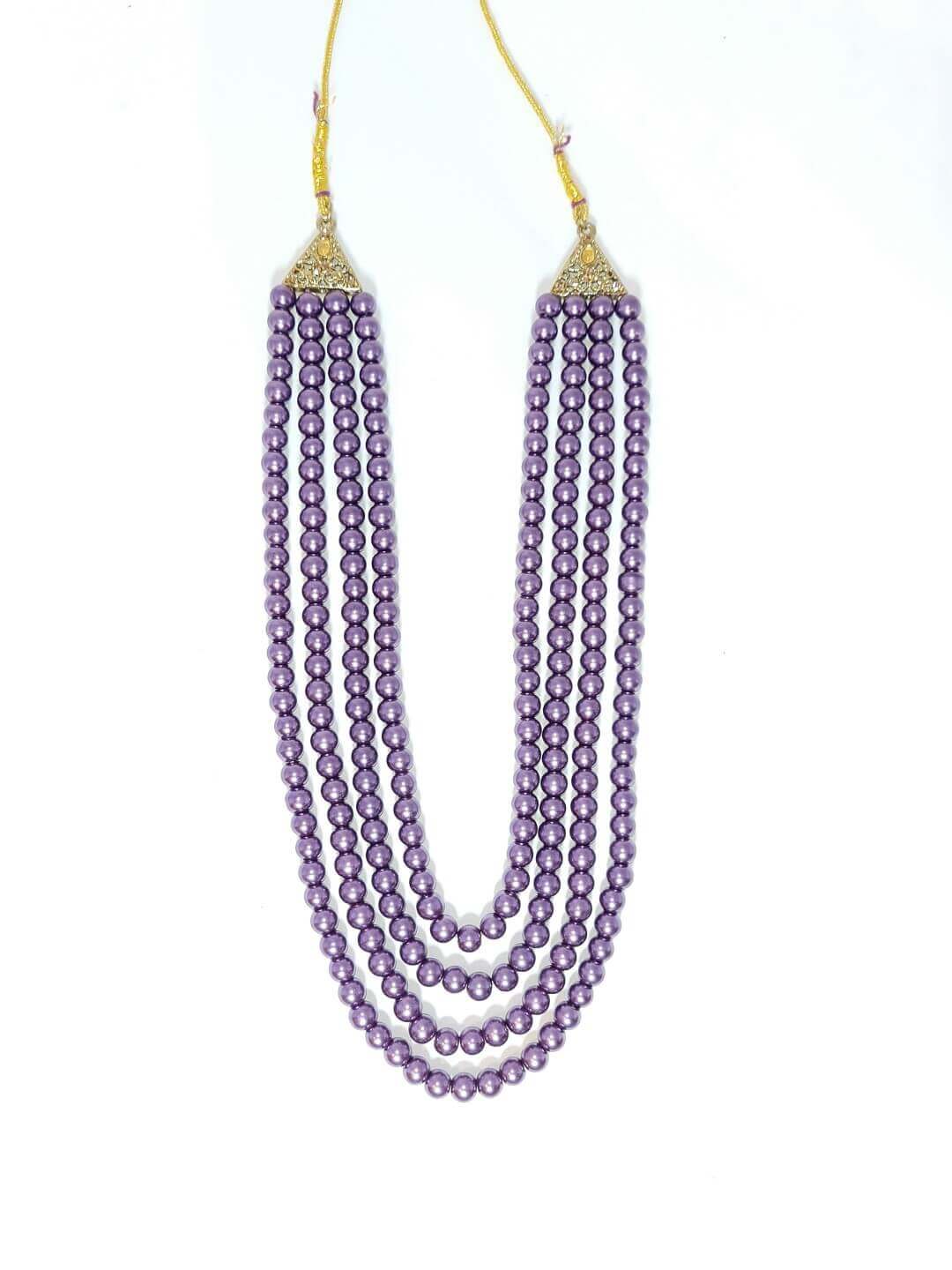 Purple Elegant Pearls Maala