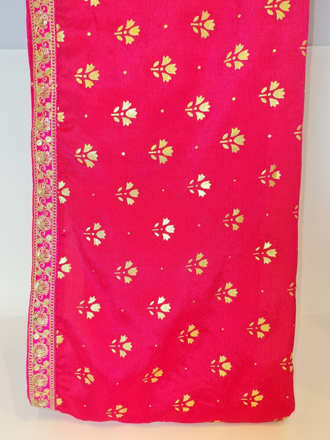 Rani Pink Floral Print Exuberant Duppata