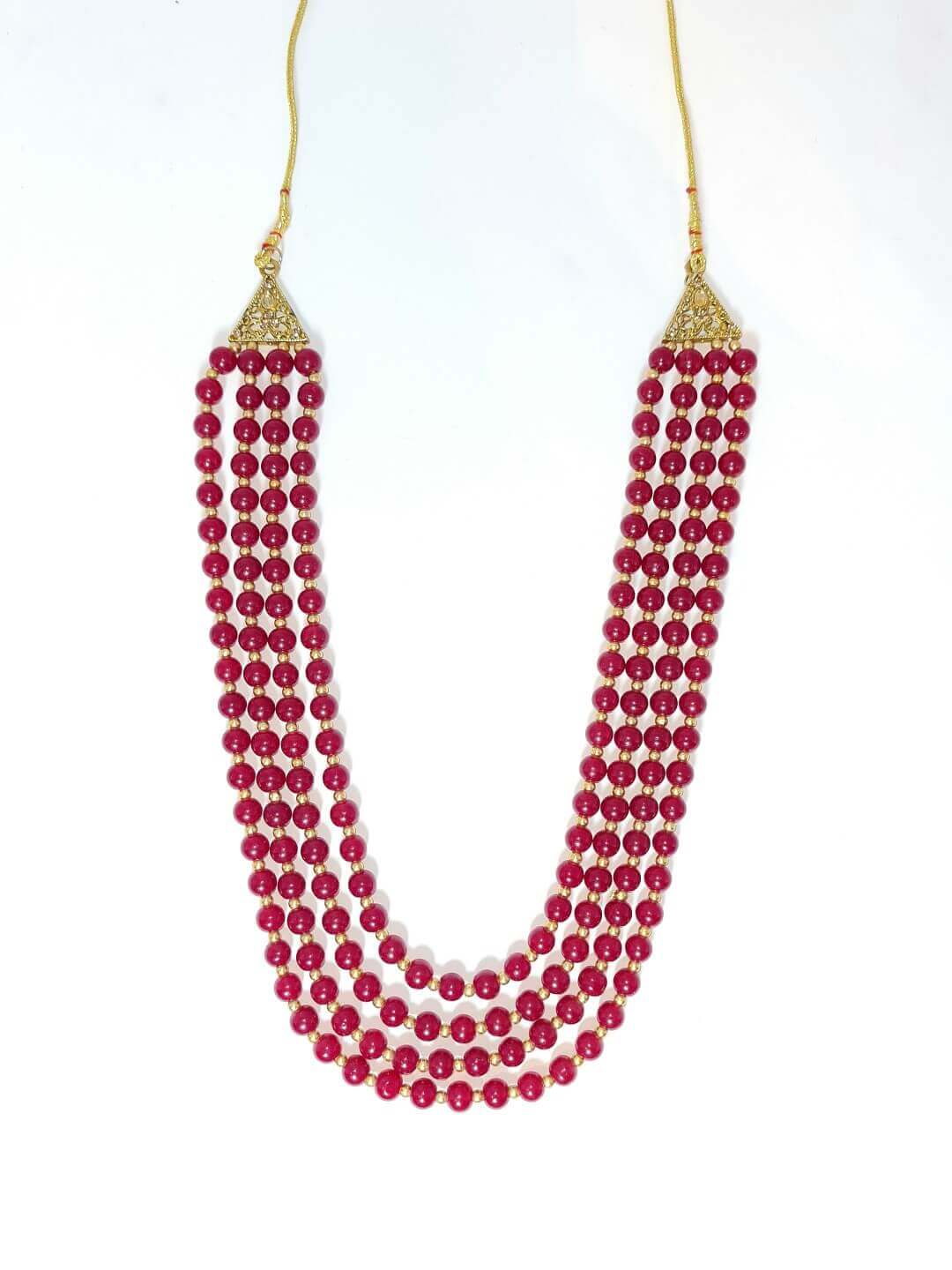 Red Elegant Pearls Maala