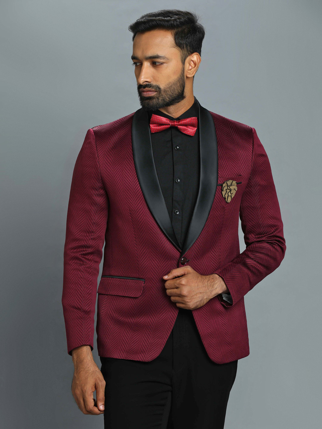 Red Long Lines 3 Piece Suit