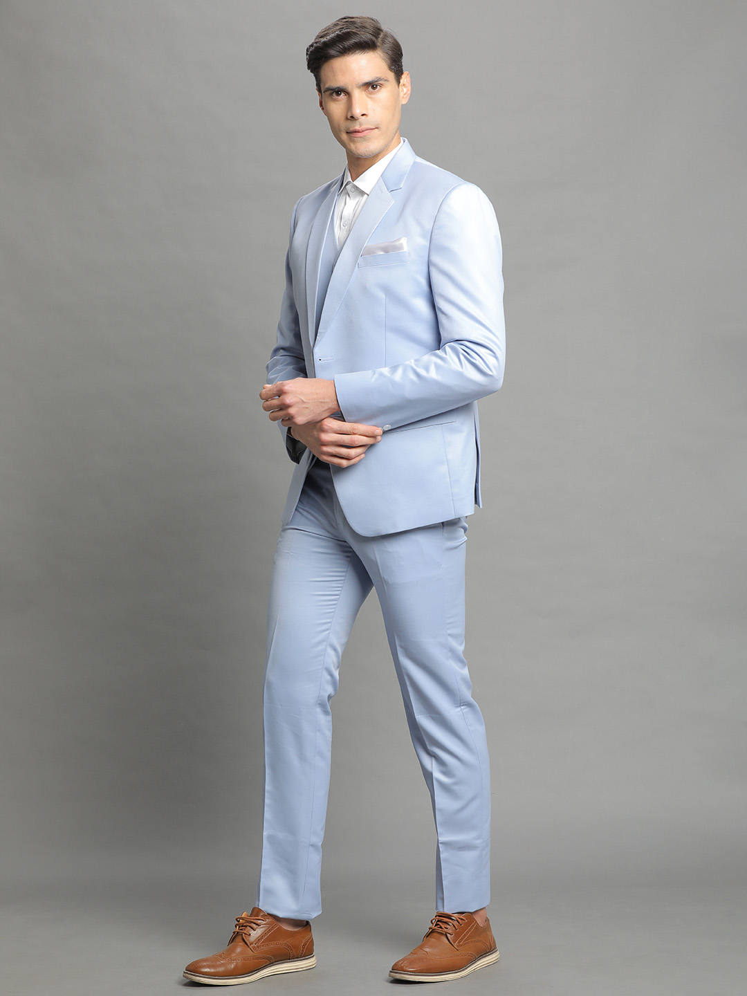 Sky Blue 3 Piece Suit