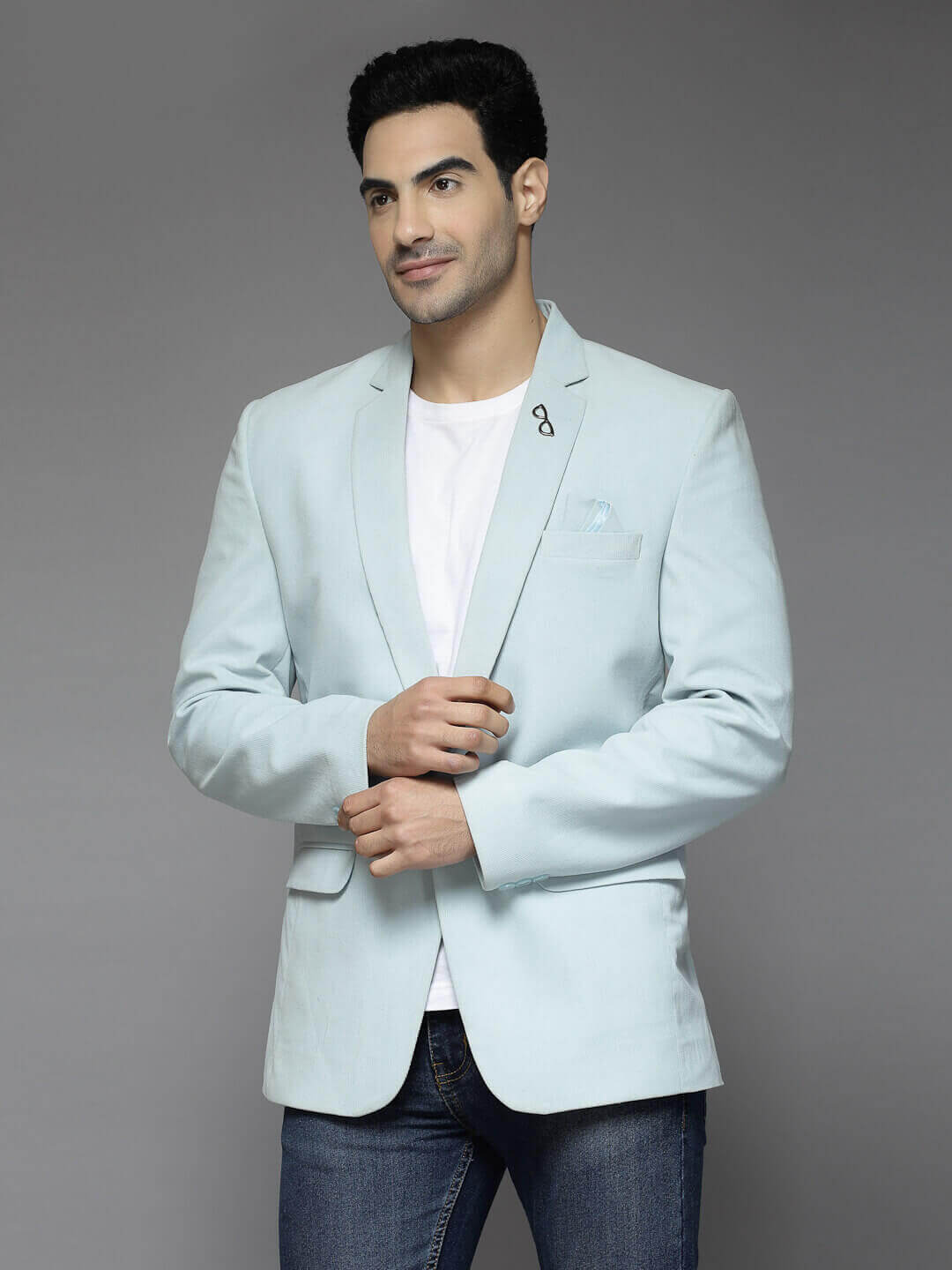 Sky Blue Twede Blazer