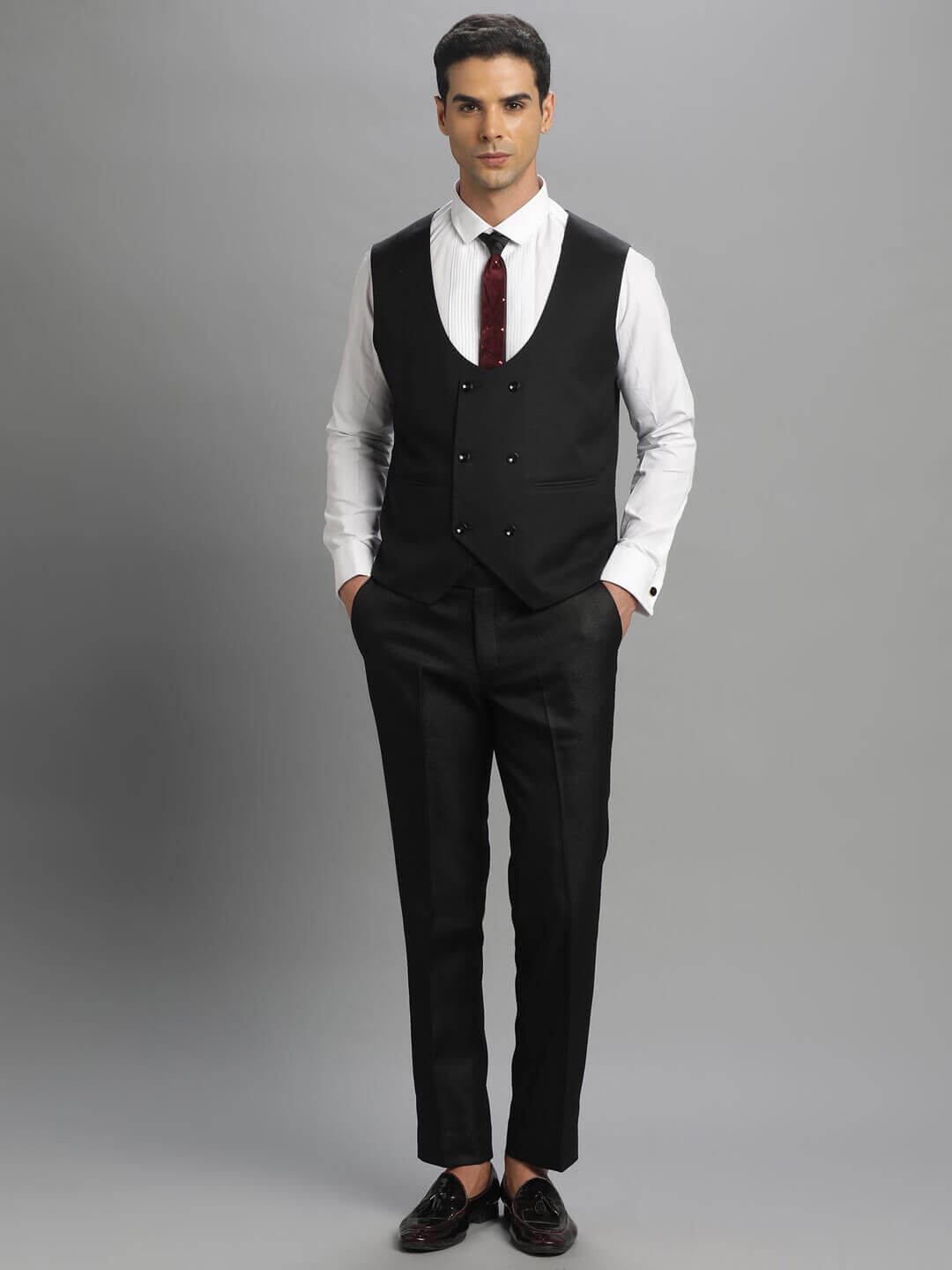 Candidmen: Rent / Buy - Subtle Black 3 Piece Suit