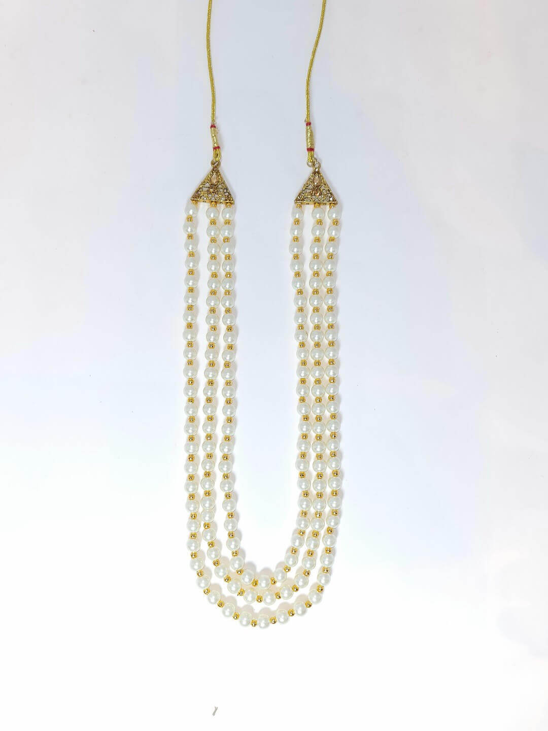 White Meets Gold Exuberant Maala