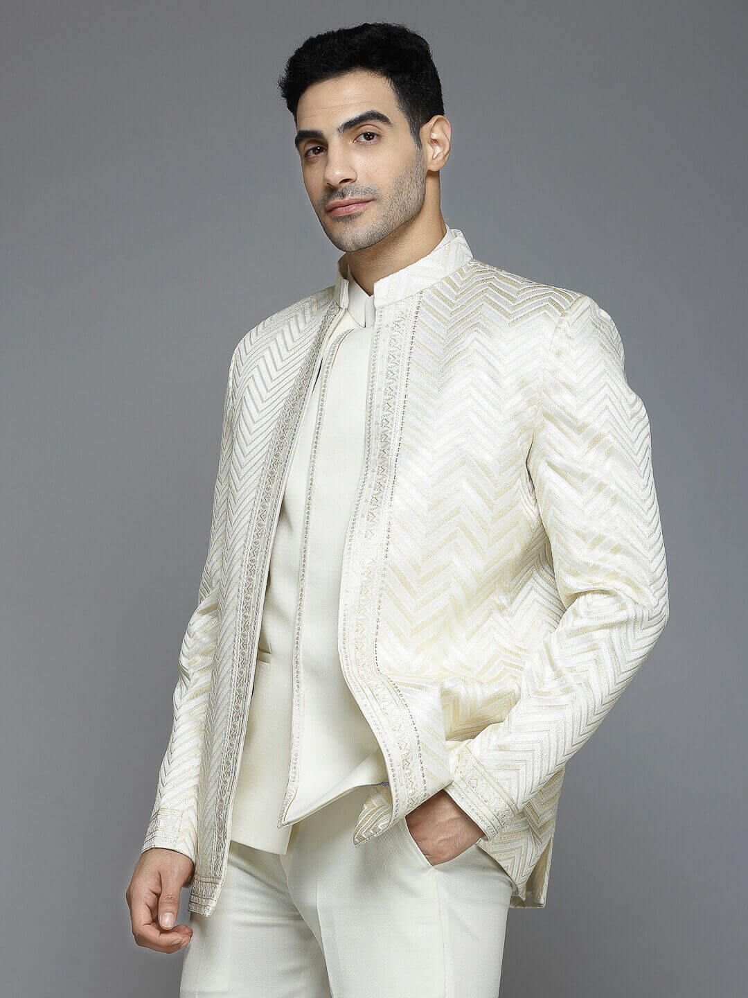 White Richfeel Spring Jodhpuri